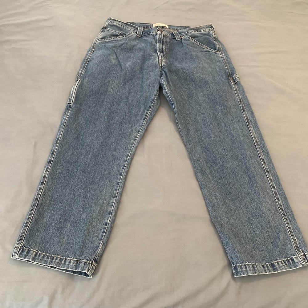 Levi Strauss Signature Carpenter Jeans Mens 36x30 Blue Relaxed Straight Skater